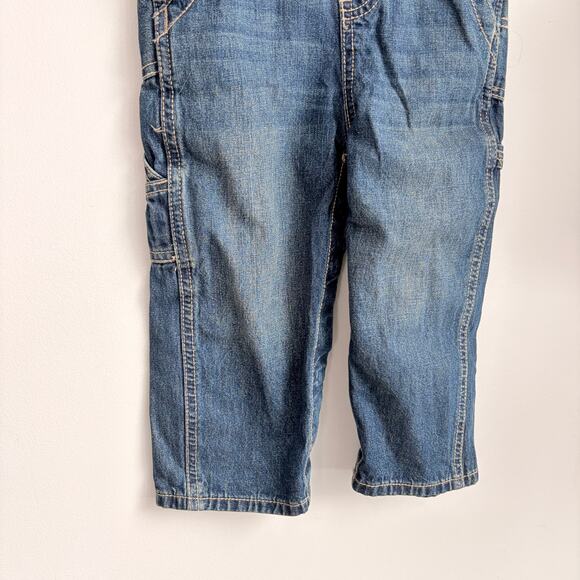 OshKosh B'Gosh NWT 24 Month Baby Blue Denim Overalls Boy Girl NEW - Picture 3 of 7